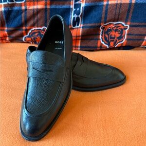 BOSS Men's Elegant Black Leather Loafers